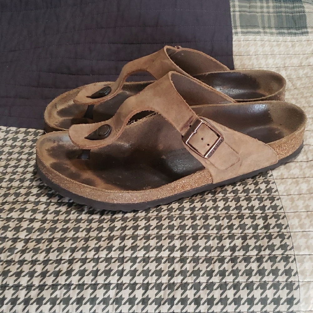 Birkenstock Gizeh Tobacco Brown Sandals Size 41 - Picture 7 of 10